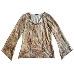 Vintage Y2K Top Fairy Grunge Mesh Renaissance Cosplay Paisley Boho Eyeshadow